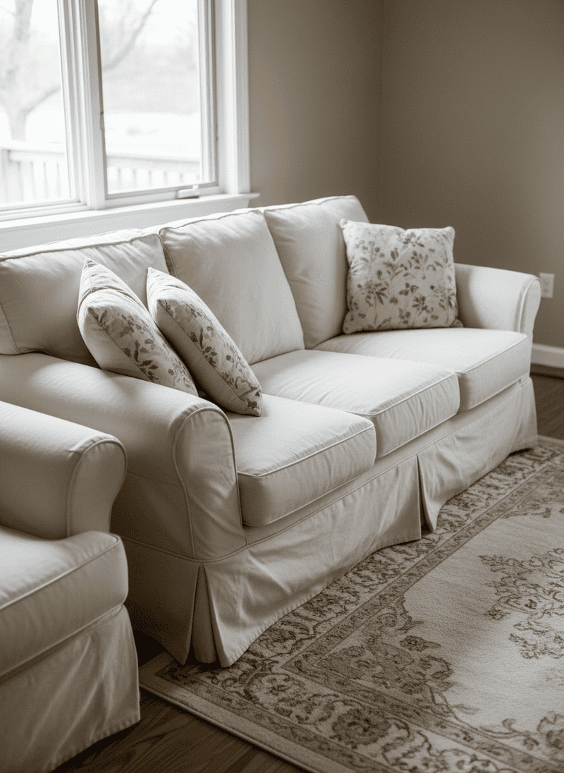 Using Sofa Slipcovers with Obvious Wrinkles and Poor Fit