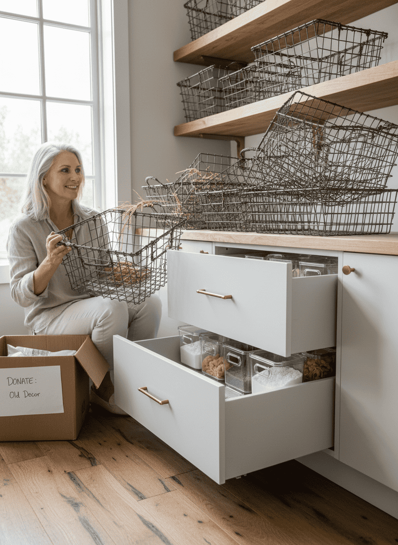 Wire Baskets as Primary Storage