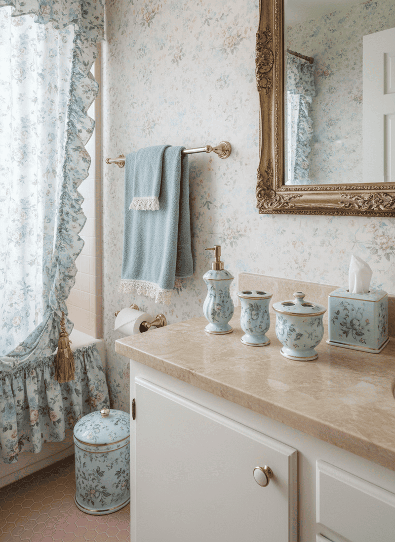 Matching Bathroom Accessory Sets (Dated Styles)