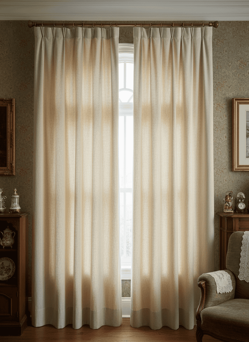 Stiff, Unlined Curtains