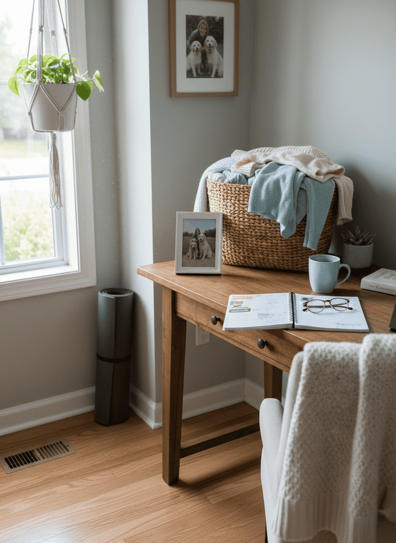 Visible Laundry Baskets or Personal Items