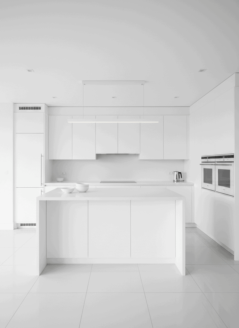 All-White Kitchens (Without Texture or Warmth)