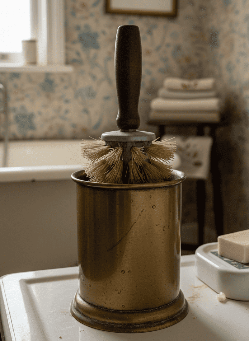 Toilet Brush Holder That Looks Old or Dirty