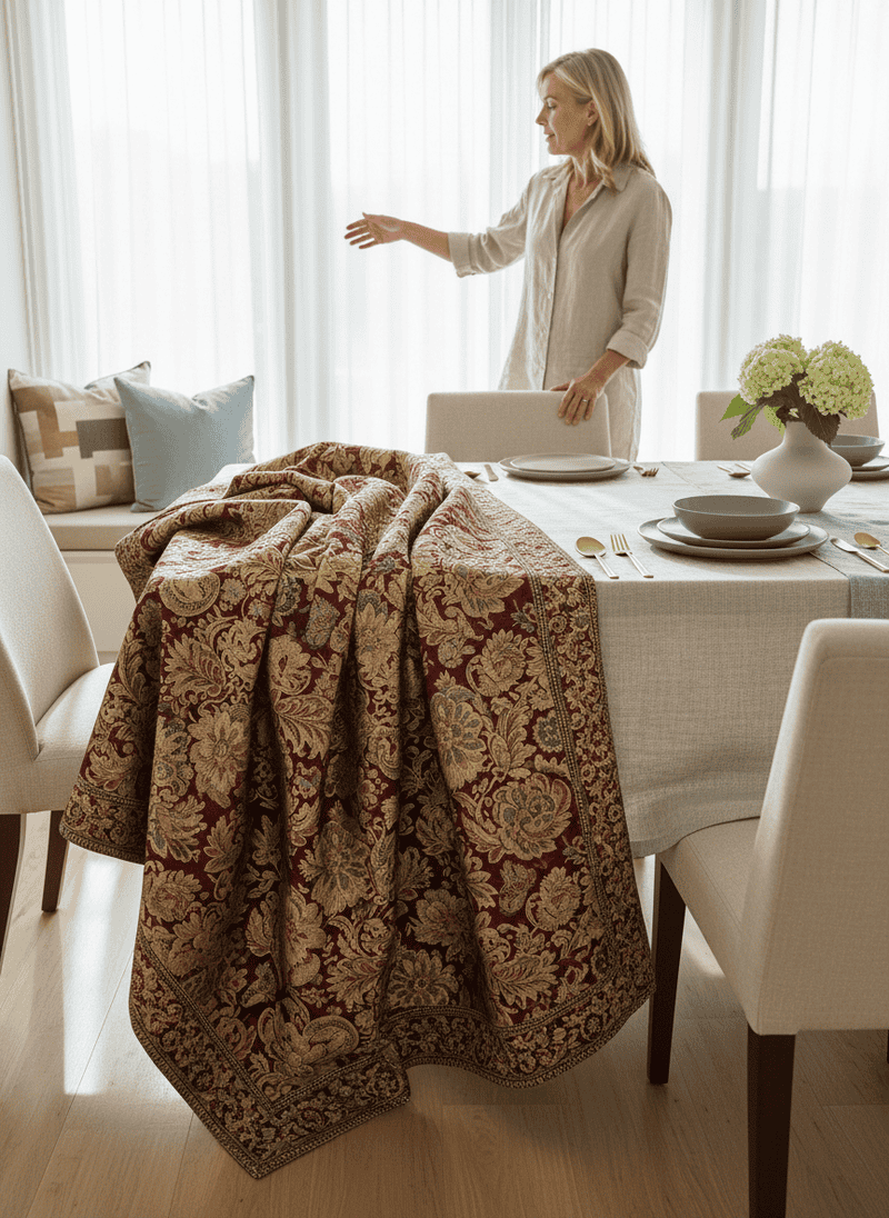 Updating Heavy Damask or Brocade Fabrics
