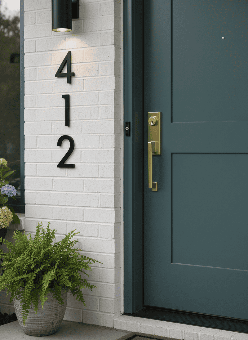 Updating Outdated Door Hardware and House Numbers