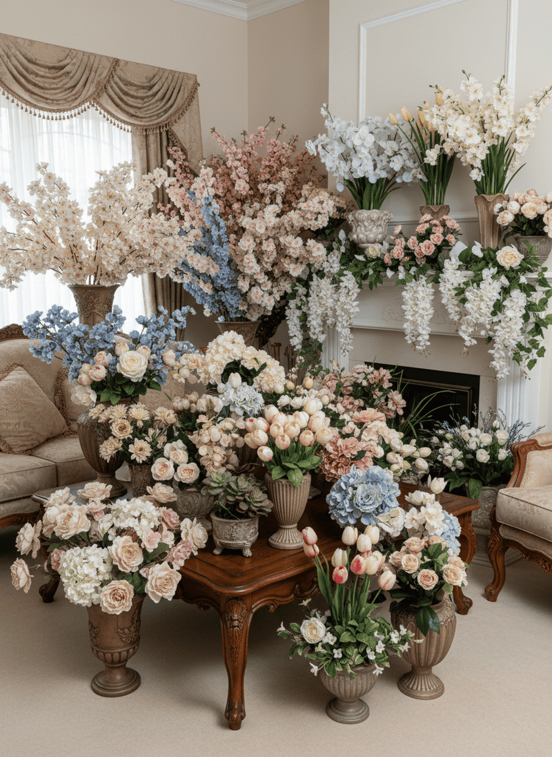 Excessive Faux Floral Arrangements