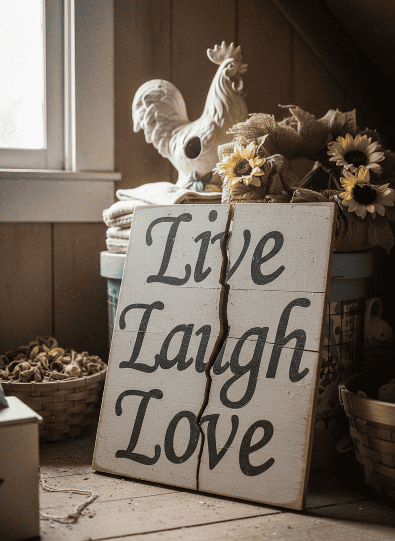Overused "Live Laugh Love" Signage