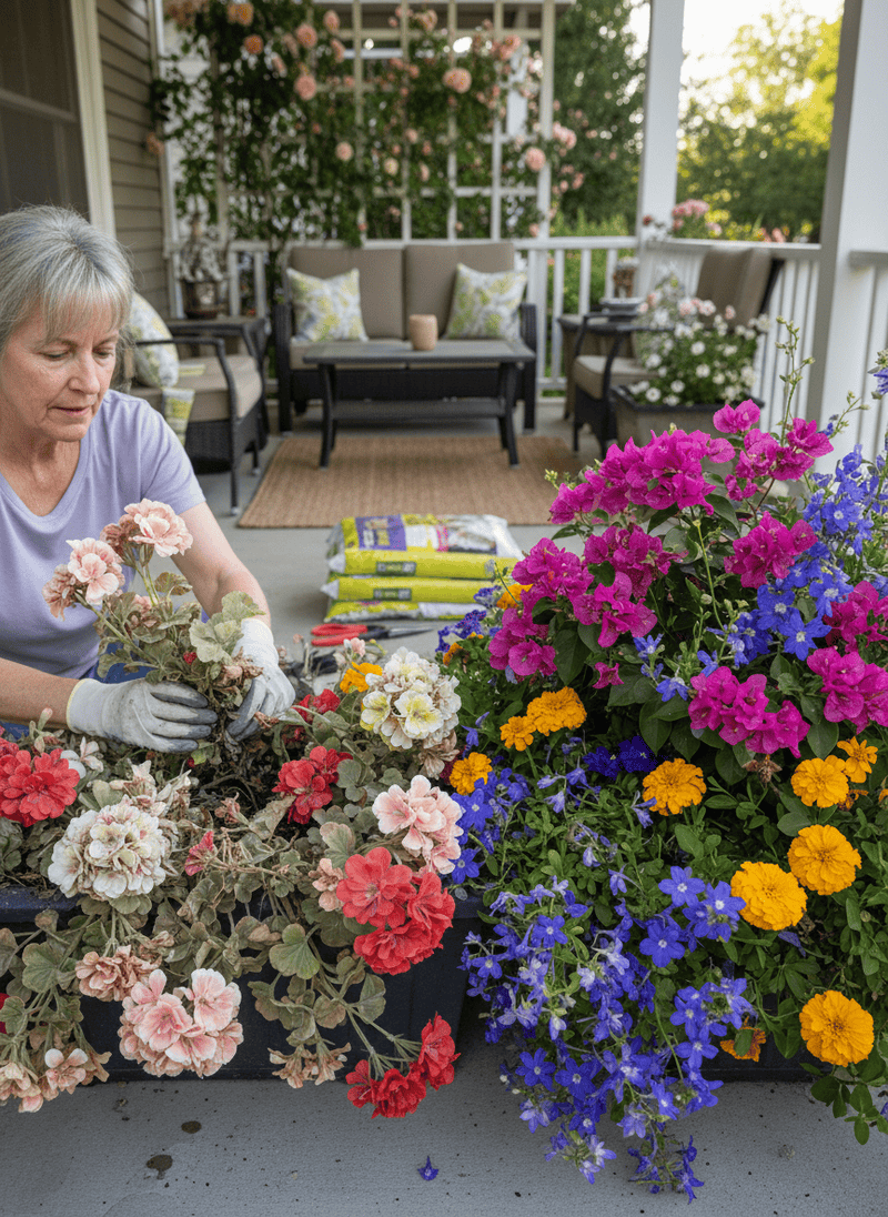 Replacing Faded Plastic Flowers with Vibrant Alternatives