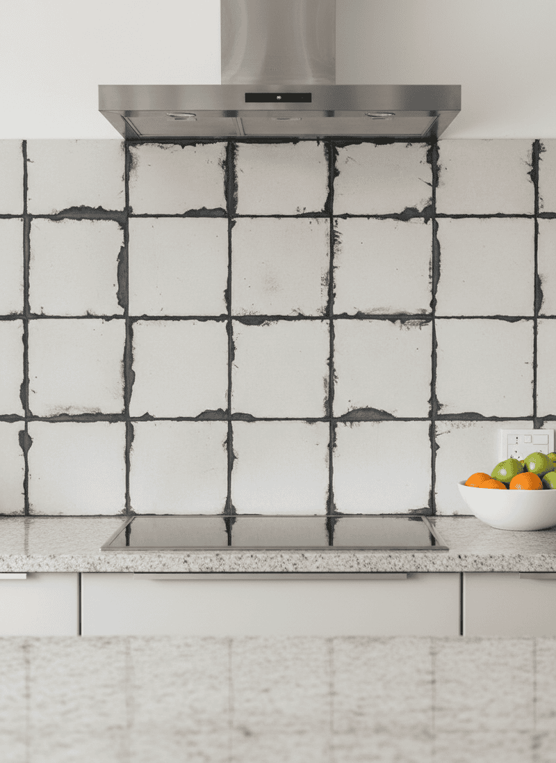 Dark Grout with Light Tiles (If Not Intentional)