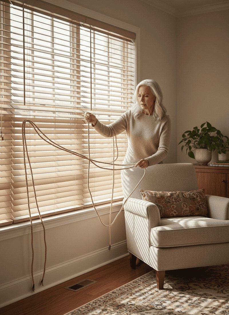 Horizontal Blinds with Exposed Cords