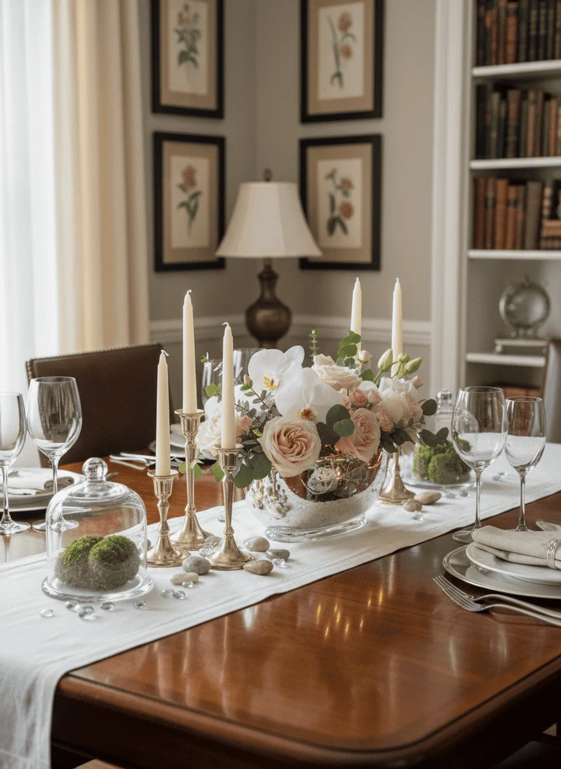 Sophisticated Dining Table Centerpiece