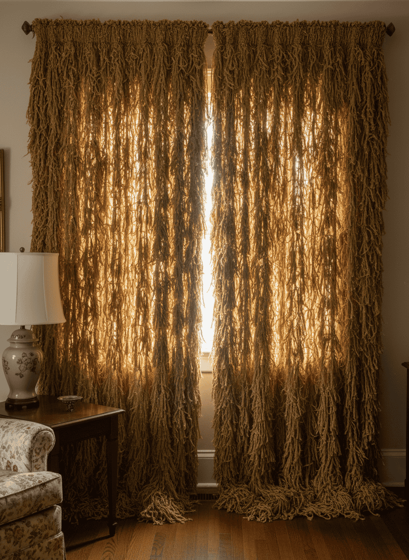 Excessively Textured or Shaggy Curtains