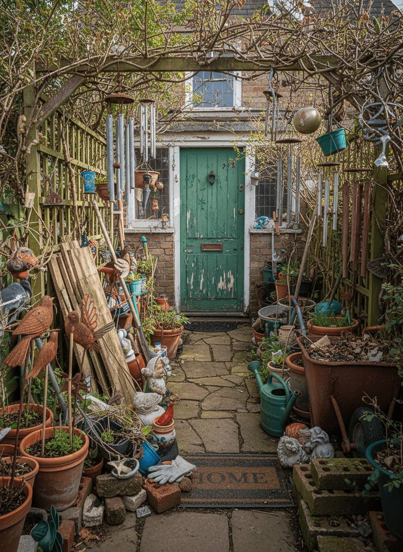 Cluttered Backyard Entryways