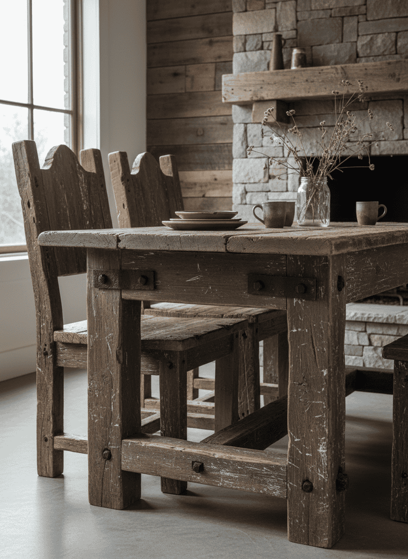Excessively Rough-hewn Wood Furniture