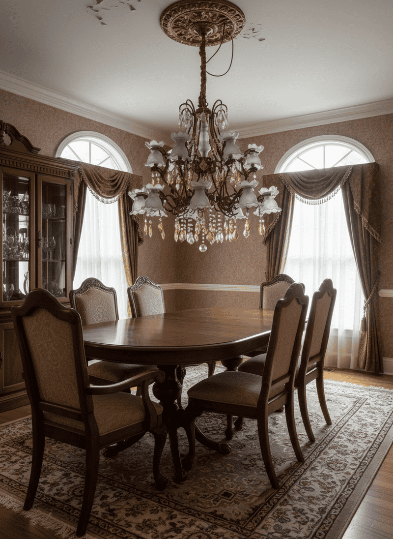 Outdated Ornate Chandeliers