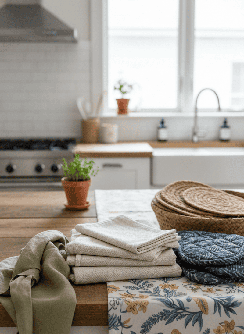 Upgrading Outdated Kitchen Linens and Textiles