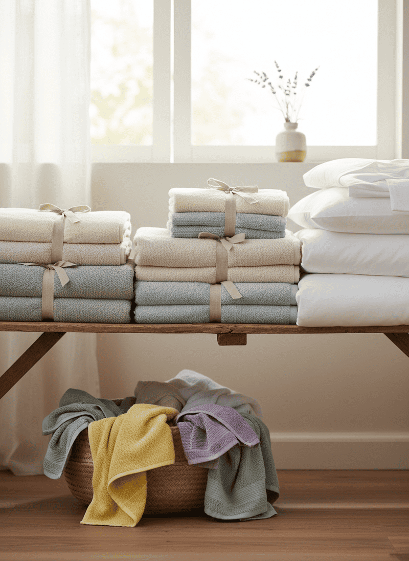 Upgrading Old, Mismatched Towels and Linens