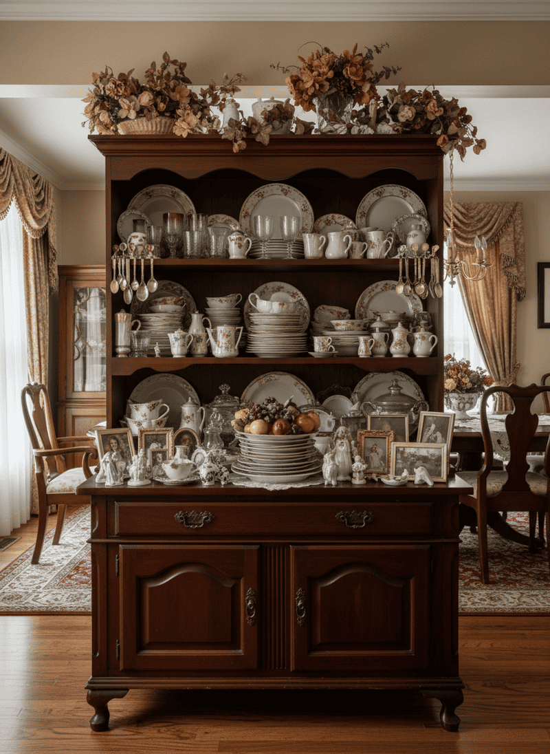 Cluttered, Overstuffed Buffets and Hutches