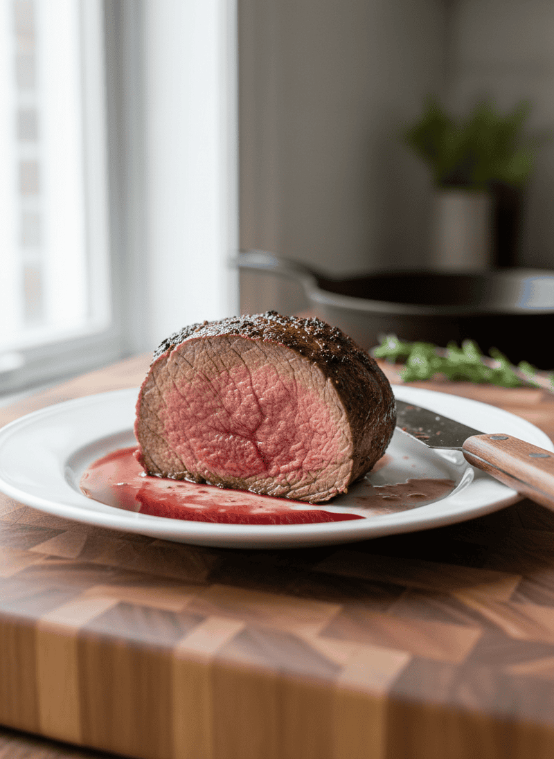 Cutting Meat Immediately After Cooking