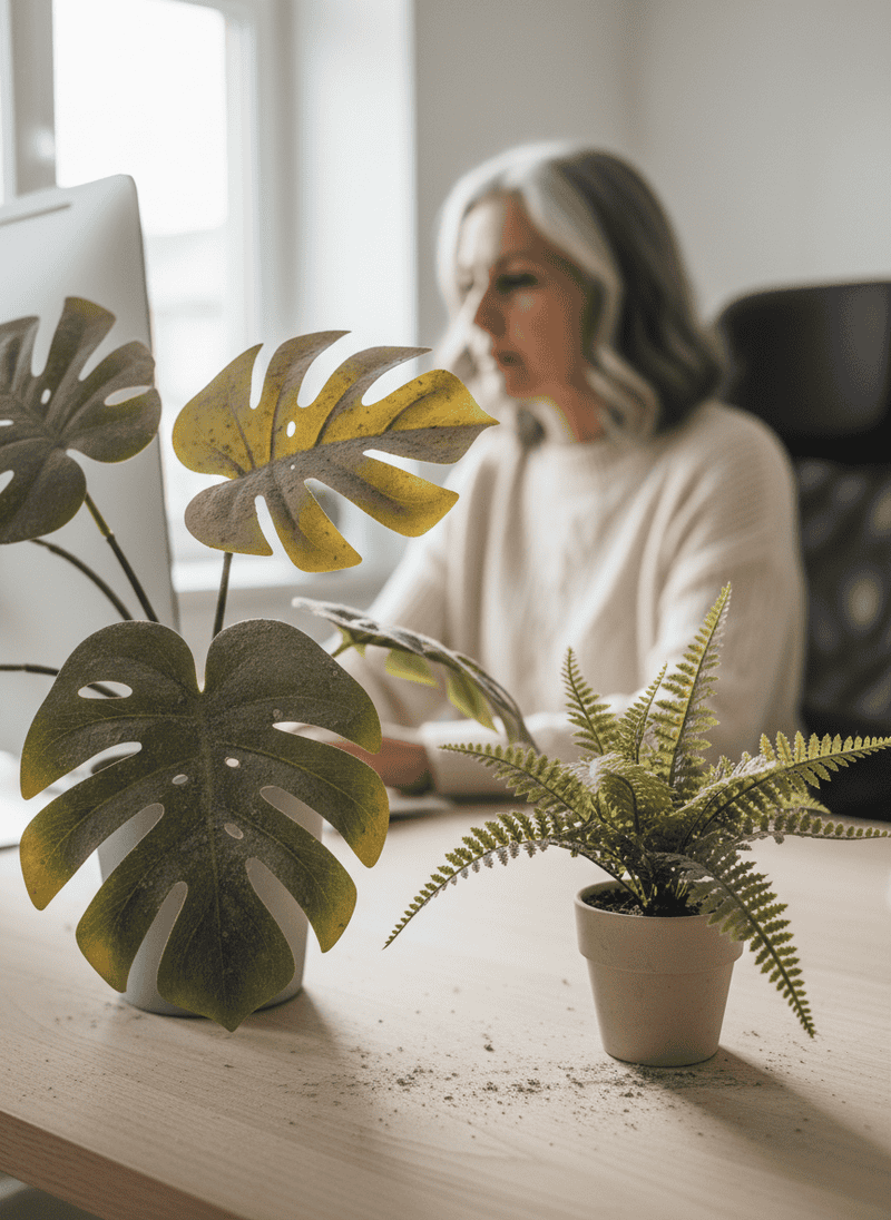 Dusty or Yellowing Faux Plants