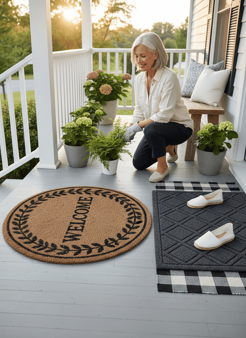 Updating Weathered and Worn Welcome Mats