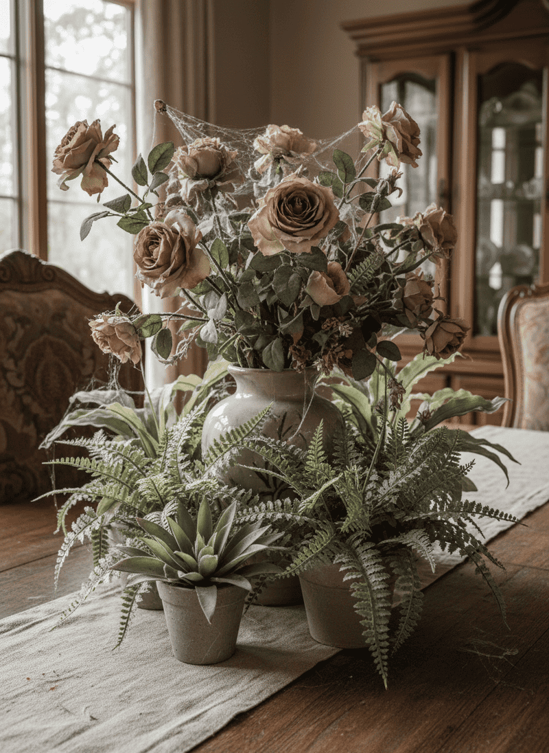Artificial Flowers and Dusty Faux Plants