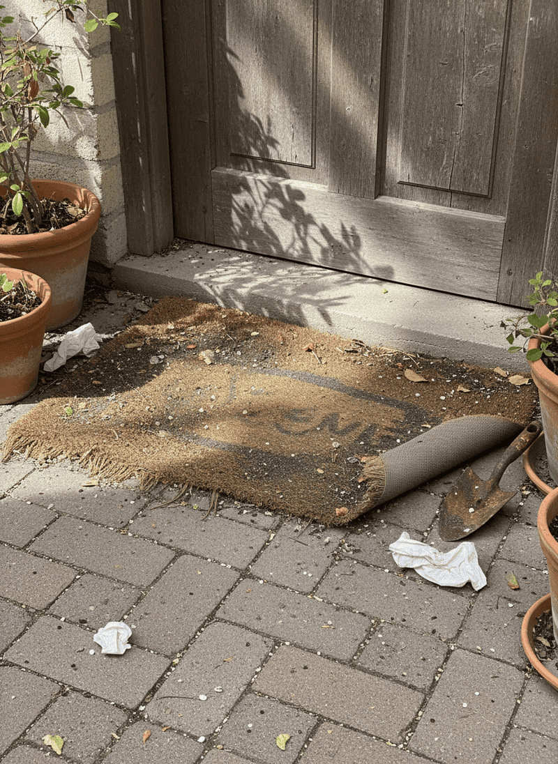 Grungy, Unswept Welcome Mat