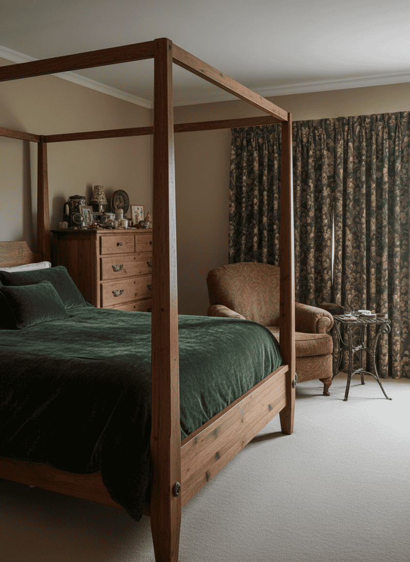 A Mismatched or Dark, Heavy Furniture Set