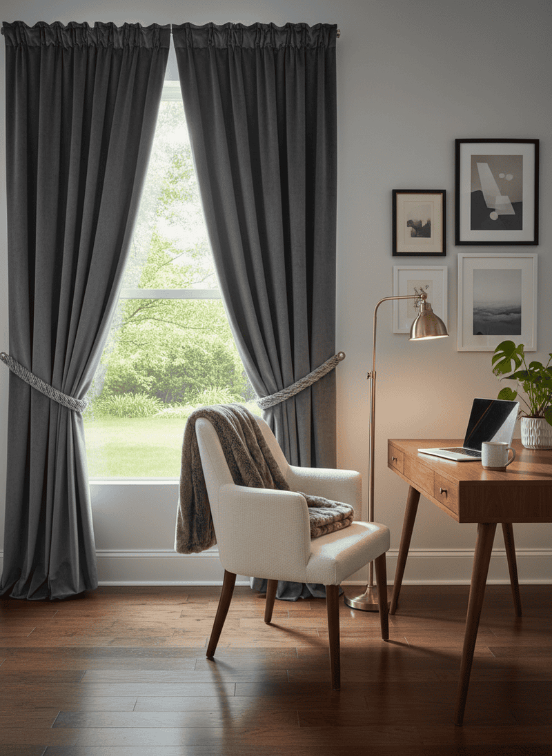 Heavy, Light-Blocking Drapes