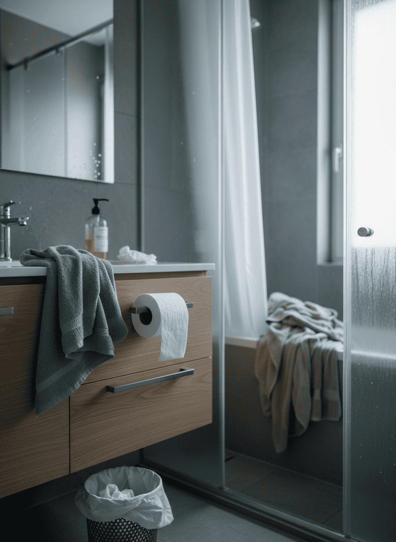 Leaving the Bathroom Unprepared or Untidy