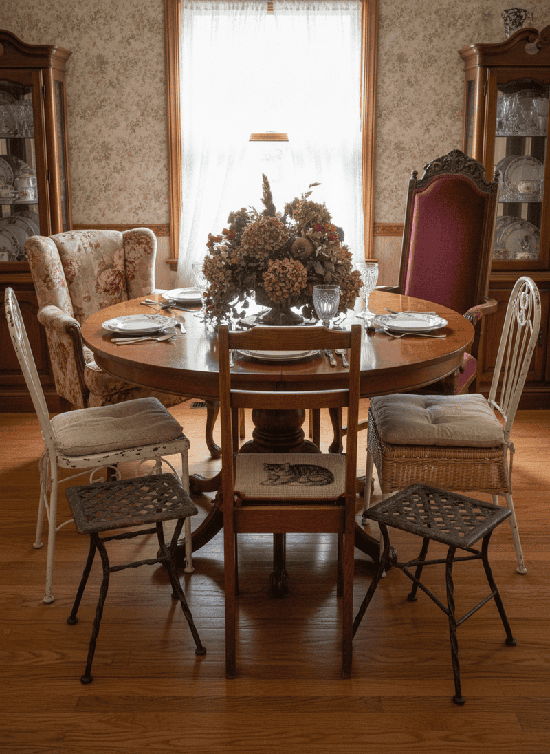 Mismatched or Uncomfortable Dining Chairs