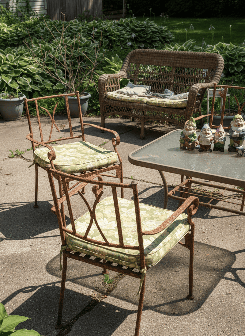 Old, Uncomfortable Patio Furniture