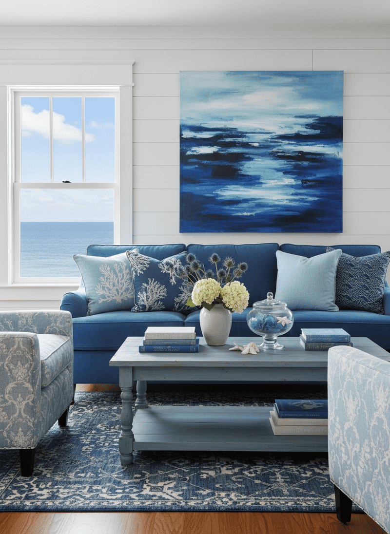 Sticking to a Monochromatic Blue Palette