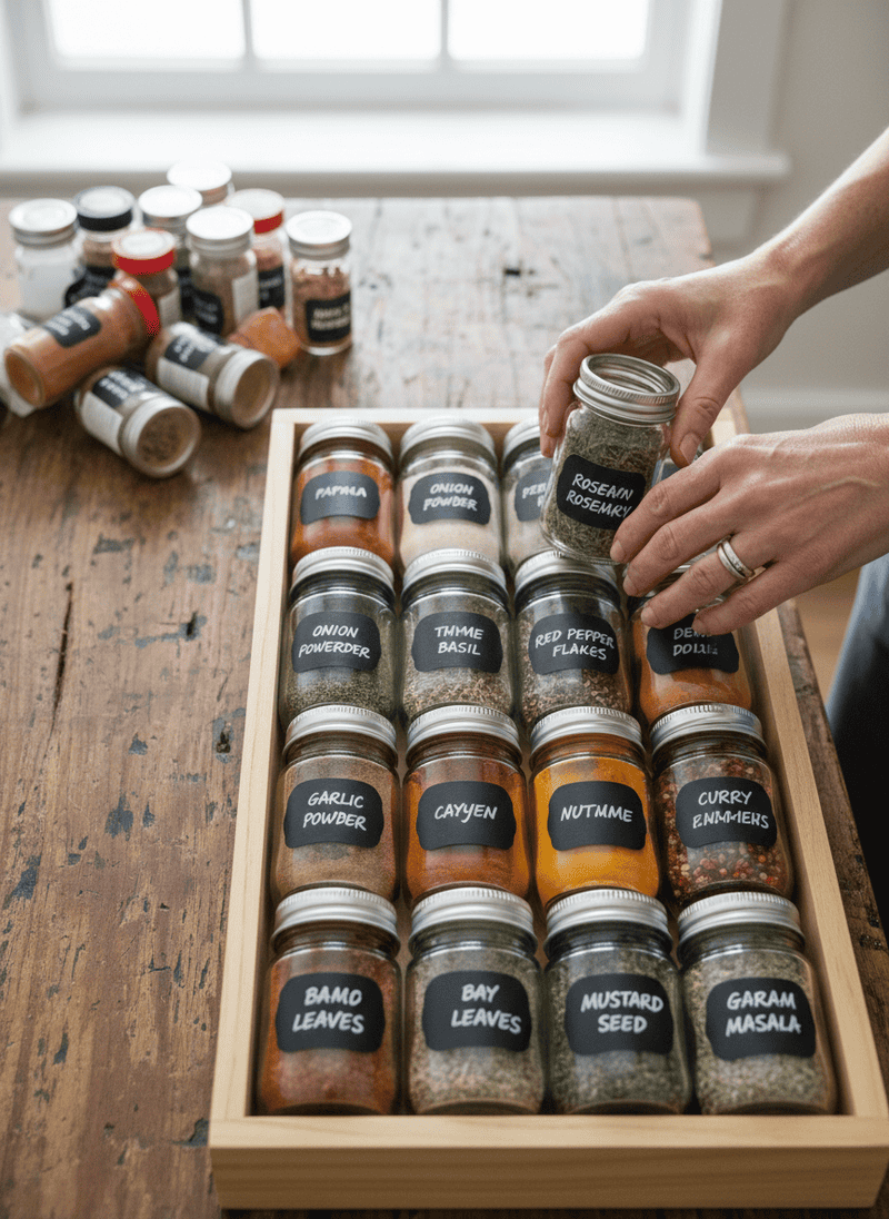Streamlining Your Disorganized Spice Rack
