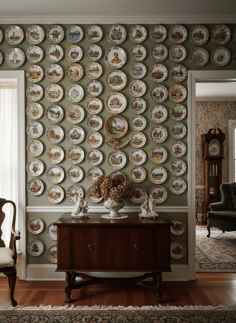 Collections of Collector Plates on Walls
