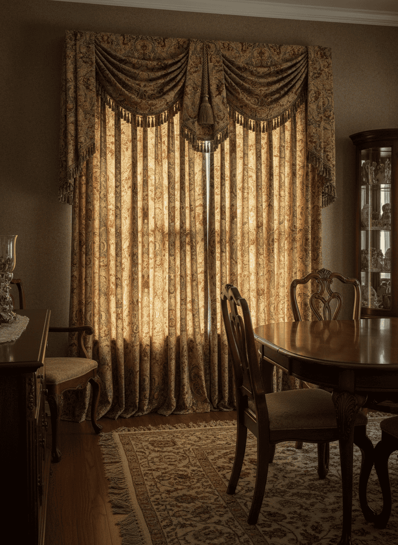 Heavy, Dated Window Treatments