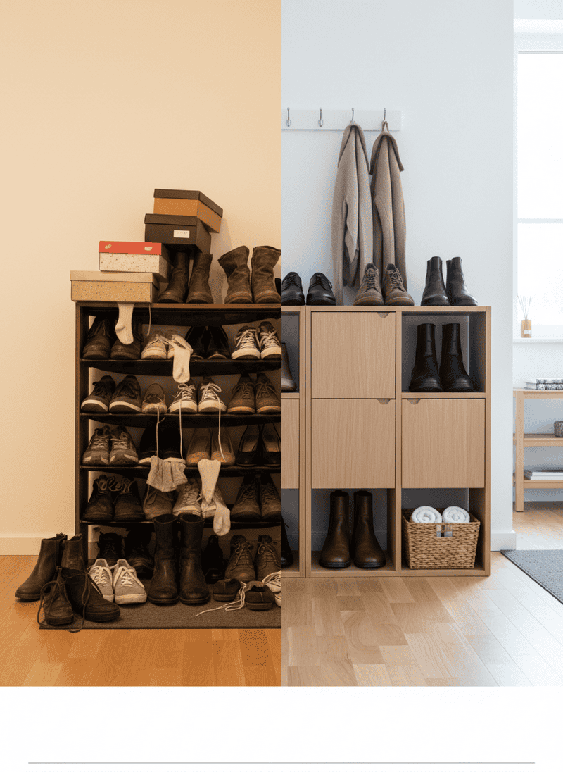 Over-Stuffed or Sloppy Shoe Storage