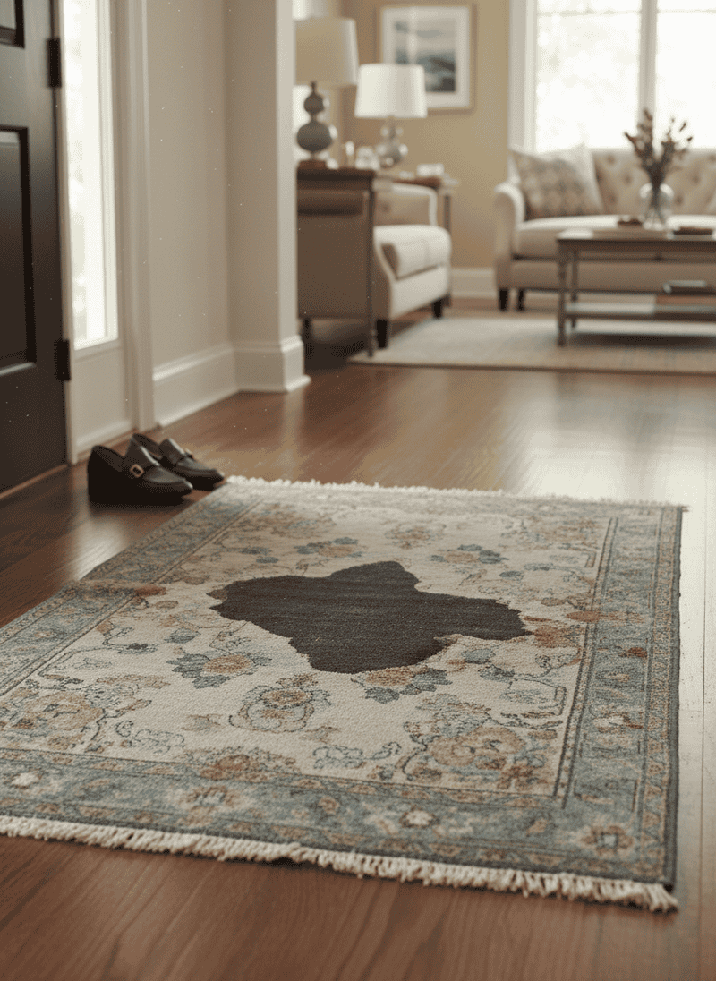 Worn or Stained Entryway Rugs