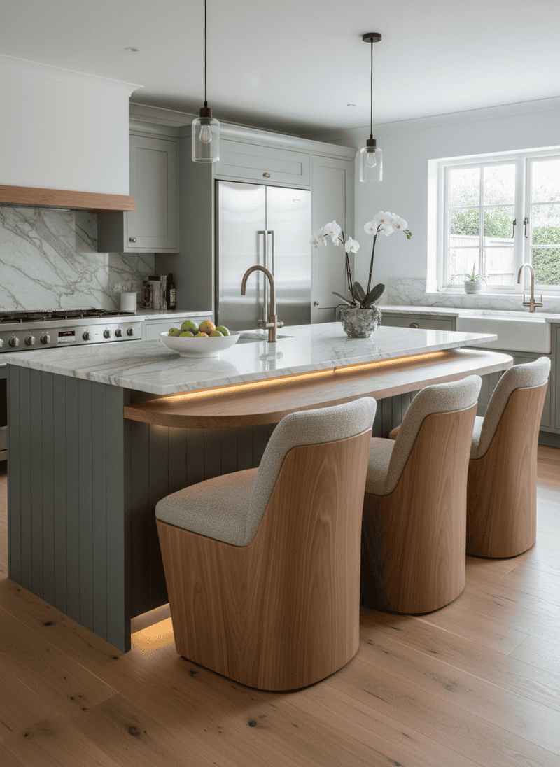 Kitchen Islands with Fixed Seating