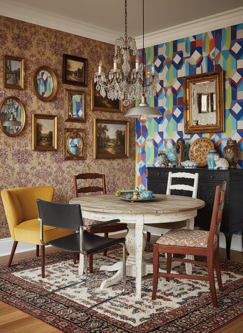 Mismatched and Uncoordinated Decor