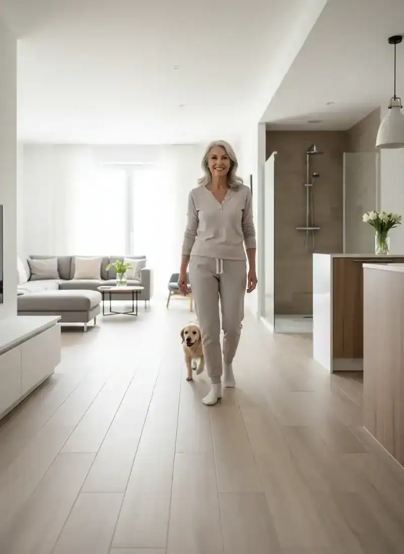 Non-Slip Flooring Throughout