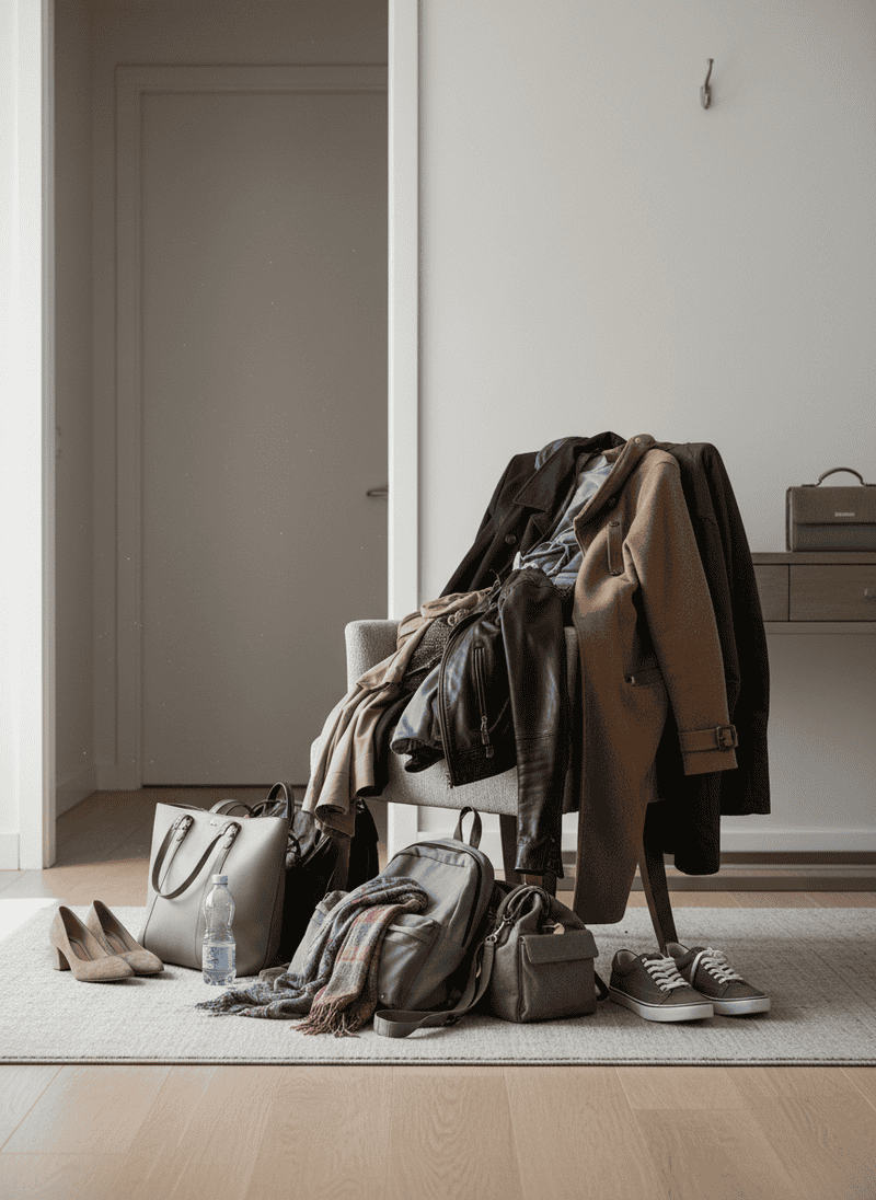 Not Providing a Designated Space for Coats and Bags