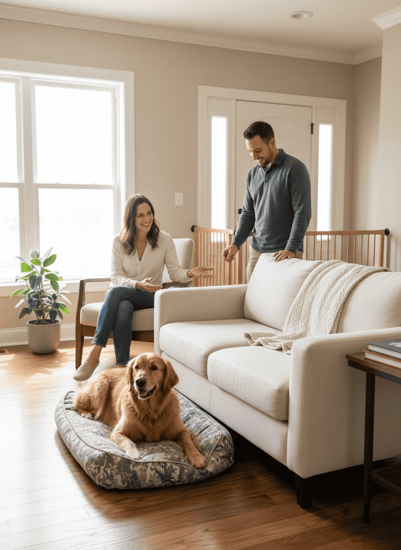 Setting Boundaries for Pets on Guest Furniture