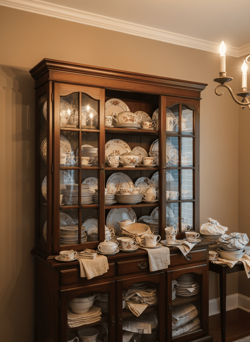 Unused or Overflowing China Cabinets